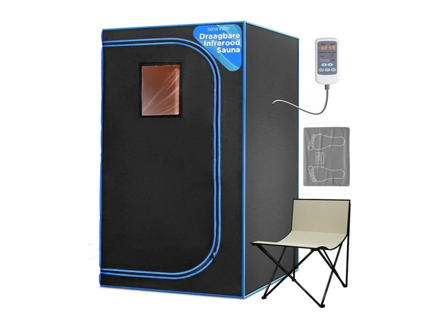 SereneLife Portable Full-Size Infrared Home Spa Tent (1050W 120V w/ Heated Foot Pad)